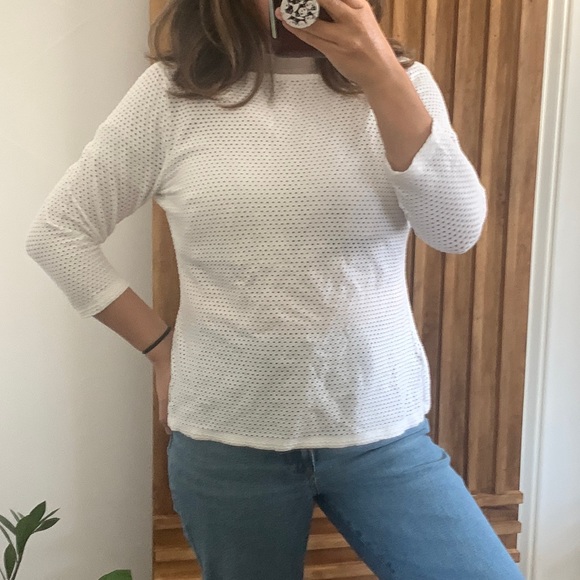 WORTH‎ Perforated Pullover Square neck Top. S - Picture 1 of 9